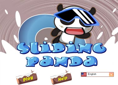 Gấu Panda trượt tuyết