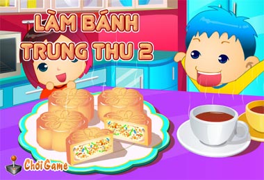 Làm bánh trung thu 2015