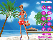 Sweet Hispanic Girl On The Beach Dress Up